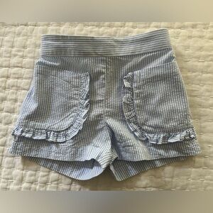 Jacadi Paris Baby Girl Shorts In Seersucker White/Blue Size 6 months
